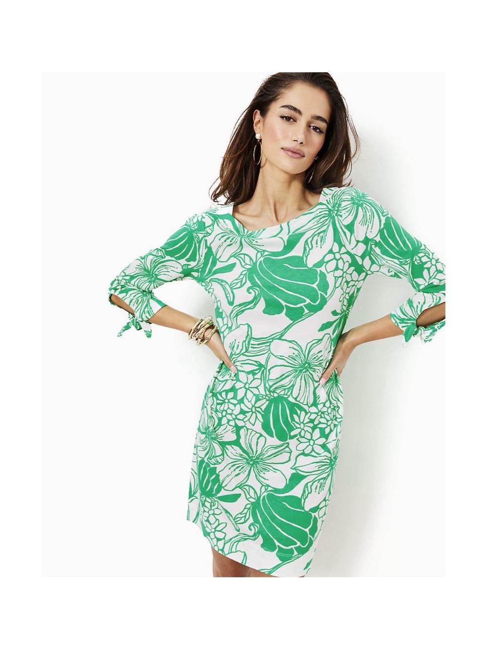 Lilly Pulitzer Lidia Dress in Spearmint Oversized Kiss My Tulips Size S